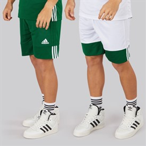 adidas Mens 3G Speed Reversible Basketball Shorts Dark Green/White