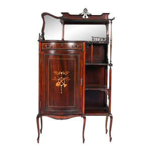 Early 20th Century Edwardian Art Nouveau Mahogany Music Cabinet