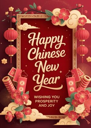 Wishing You Prosperity And Joy Chinese New Year Card