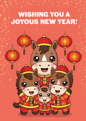 Wishing You A Joyous New Year Card