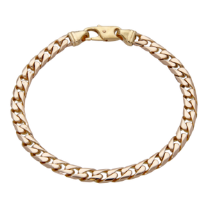 Pre-Owned 9ct Yellow Gold 7.25" Curb Bracelet