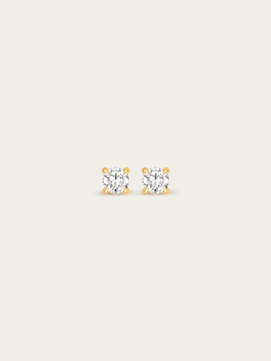 Brisa Lab Diamond 18K Gold Vermeil Earring Studs