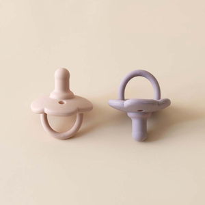 Blush/Pale mauve Silicone Pacifier Set (2-Pack)