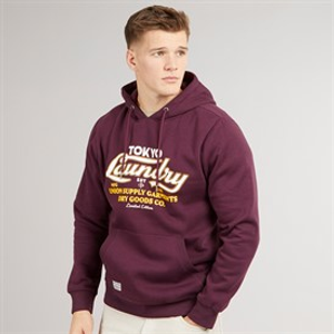 Tokyo Laundry Mens Kennion Hoodie Burgundy