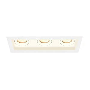 LED Einbaustrahler Dimmbar - Weiß - Dreifach - Rechteck - 3W - 2700K - 345 Lumen - 270x100mm