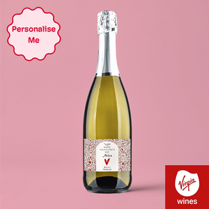 Personalised Happy Valentine’s Day Prosecco 75cl