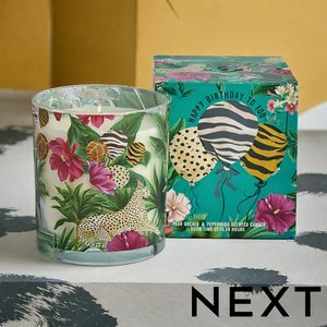 NEXT Happy Birthday Dark Orchid and Patchouli Scented Candle