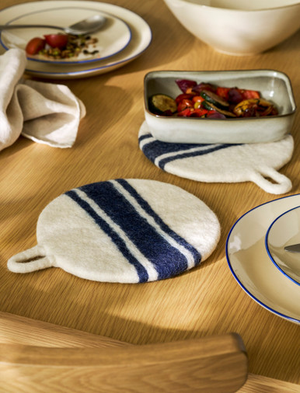 Southwold Stripe Trivet - Felt, Ink, Set of 2