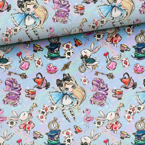 Tissu coton premium - Alice au pays des Merveilles