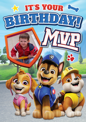 PAW Patrol It's Your Birthday MPV Photo Upload Card