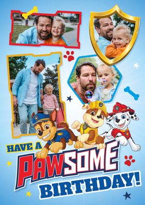 PAW Patrol Have A Pawsome Birthday Photo Upload Birthday Card