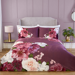 Eliza Bloom Heather Velvet Duvet Set
