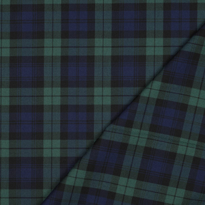 Tissu tartan écossais - Bleu et vert