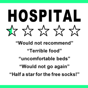 Funny Hospital Review Star Rating Get Well Card