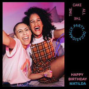Cake All The Time Party Occasionally Photo Upload Birthday Card