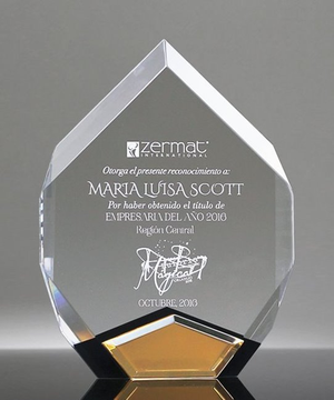 Ambient Gold Acrylic Diamond Trophy
