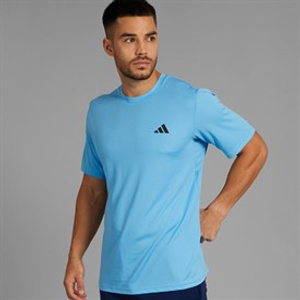 adidas Mens Train Essentials Base T-Shirt Semi Blue Burst/Black