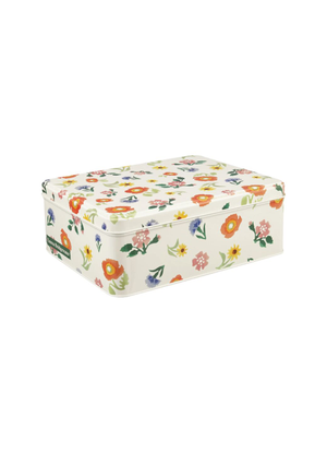 Poppies & Pinks Medium Shallow Tin