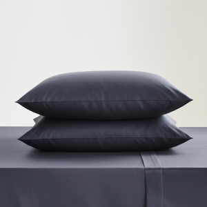 300TC Cotton Sateen Continental Pillowcase Pair - Dark Blue