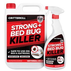 CritterKill Strong Bed Bug Killer Spray 5L + 1L - Safe for use on Mattresses