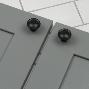 Matt Black Traditional Round Cabinet Knob