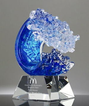 Force of Nature Art Glass Wave Award