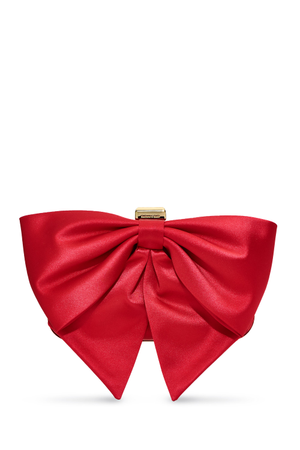 CUPIDS RED DUCHESS SATIN EVENING CLUTCH