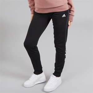 adidas Womens Essentials Logo French Terry Cuffed Joggers Black/White
