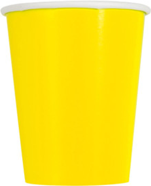 Neon Yellow Paper Cups (8 Pack)