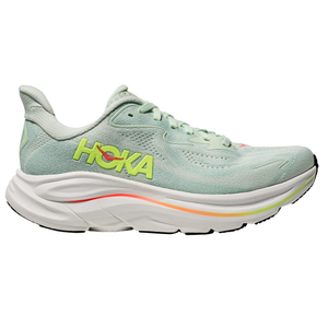 Hoka Womens Clifton 10 Wide - D Width - Sea Glass/Neon Flame - Neutral - SS26