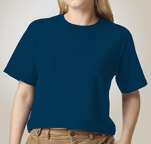 American Apparel Women's Fine Jersey Boxy T-shirt - Sea Blue