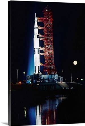 Nighttime View of the Apollo 17 Spacecraft, Cape Kennedy, Florida