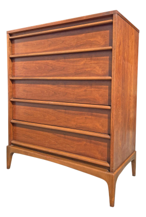 Mid Century Modern Vintage Lane Rhythm Tall Highboy Dresser