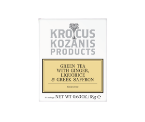 Green Tea with Ginger, Liquorice & Greek Saffron PDO 18g Krocus Kozanis