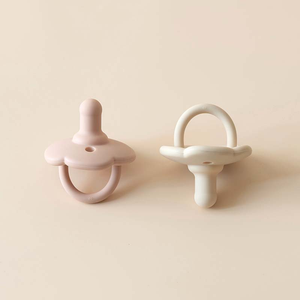 Blush/Ivory Silicone Pacifier Set (2-Pack)
