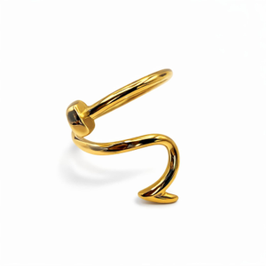 Nailed It Adjustable Nail Ring Gold (N 1/2 (UK))
