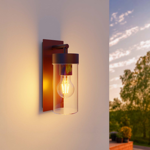 LED Outdoor Wall Light - E27 - Waterproof - Brown - Lantern - Modern - Dimmable