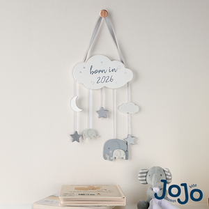JoJo Maman Bébé Born In 2026 Wooden Wall Hanging