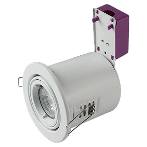 Robus RSF208-01 Starling White Pressed Steel Adjustable Fire Rated GU10 Downlight - Requires Lamp IP20 50W GU10 240V Dia ⌀: 100mm - Recess Depth: 110mm -Cut-Out ⌀: 86mm
