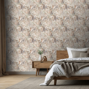 Muriva Perico Industrial Stone Red Multi Wallpaper - 222501