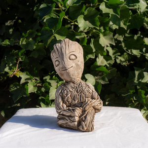 Garden Statue of a Wood Guardian Stone Cast Garden Ornament