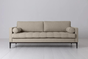Model 02 - 3 Seater Sofabed (Double Size Bed) - Linen Pumice