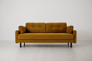 Model 04 - Double Sofa Bed - Velvet Mustard