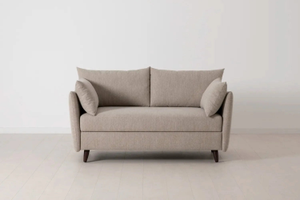 Model 08 - 2 Seater - Double Size Sofa Bed - Linen Pumice
