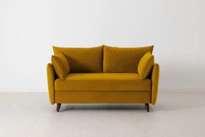 Model 08 - 2 Seater - Double Size Sofa Bed - Velvet Mustard