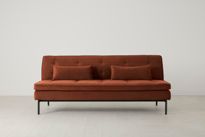 Model 11 -  Small Double Sofa Bed - Velvet Brick