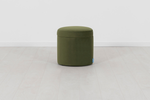 Storage 03 - Small Round Storage Ottoman - Velvet Vine