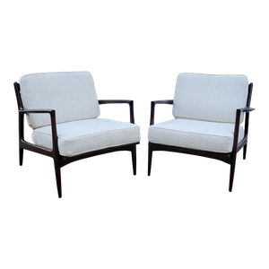 1960s Mid Century Ib Kofod Selig Lounge Chairs- a Pair