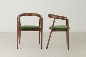 Dining Chair 01 in Walnut, Qty 2 - Velvet Vine
