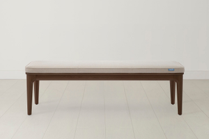 Dining Bench 01 - Dining Bench in Walnut - Linen Oatmeal